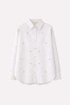 Camicia oversize bianca con applicazioni - YES SHOPCamicieA PAPER KIDS6PKWOSI153-IT 343655448182771