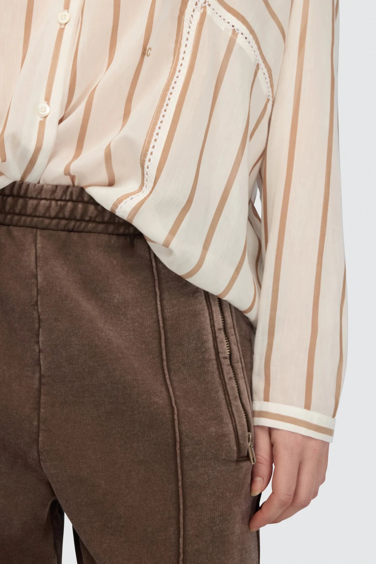 Camicia Lola a righe beige - YES SHOPCamicieSEMICOUTUREY6SK60-IT 347034118162771