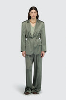 Pantalone Jhonny satin verde - YES SHOPPantaloniSEMICOUTUREY6SM35-IT 344524118162771