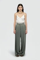 Pantalone Jhonny satin verde - YES SHOPPantaloniSEMICOUTUREY6SM35-IT 344524118162771