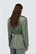 Giacca Marta verde satin monopetto - YES SHOPGiaccheSEMICOUTUREY6SM22-IT 344299908162771