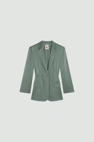Giacca Marta verde satin monopetto - YES SHOPGiaccheSEMICOUTUREY6SM22-IT 344299908162771