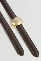 Cintura Yoana in pelle testa di moro con fibbia tonda - YES SHOPCintureSEMICOUTUREY6SX64-Taglia unica7444118162771