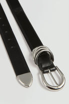 Cintura Osoa in pelle nera con fibbia metallica - YES SHOPCintureSEMICOUTUREY6SX66-Taglia unica8544118162771