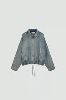 Bomber Conchita in denim con zip e coulisse sul fondo - YES SHOPGiubbottiSEMICOUTUREY6SY30-IT 349799908162771