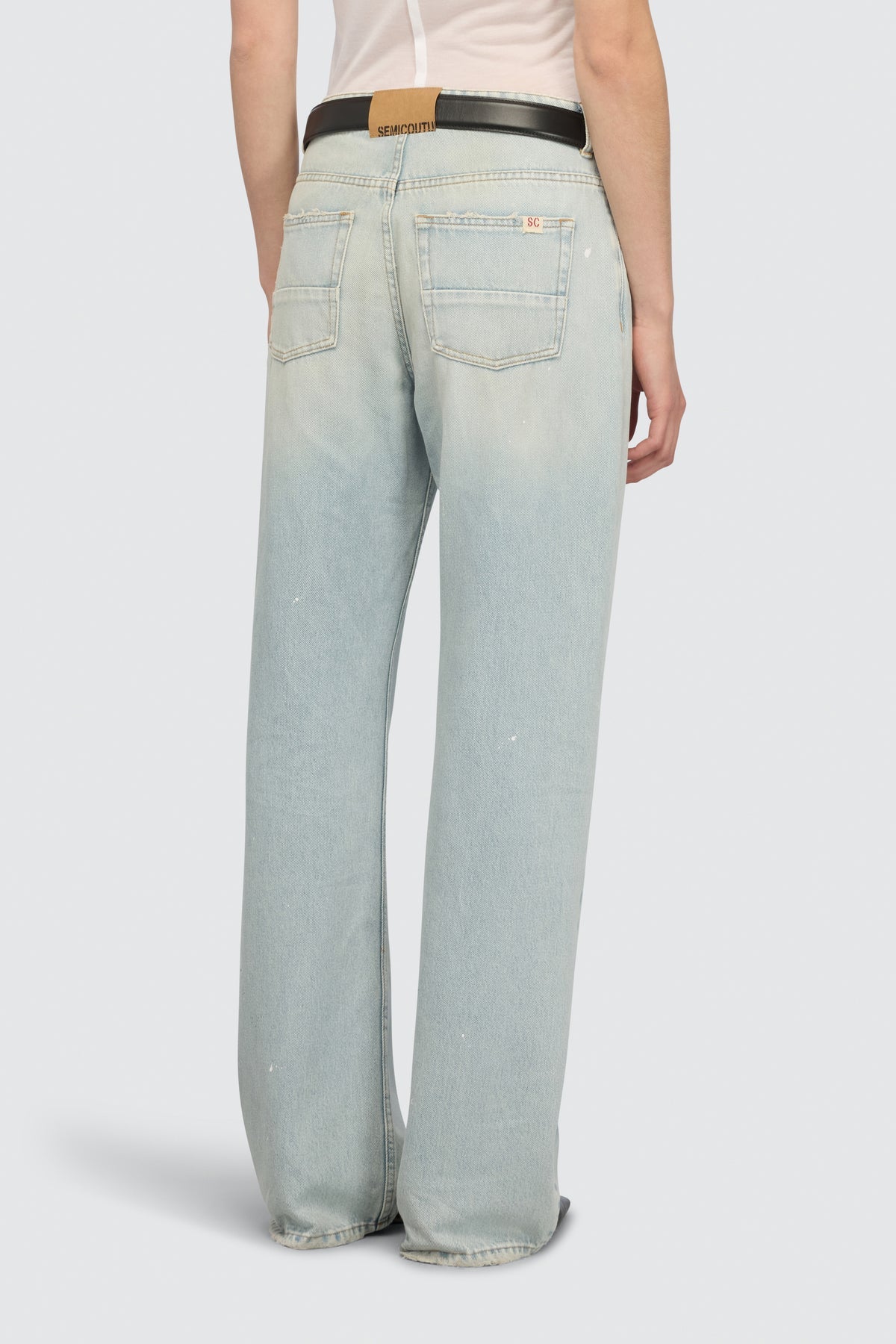 Jeans Delma in denim candeggiato con schizzi - YES SHOPJeansSEMICOUTUREY6SY40-W245734118162771