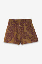 Shorts in ramiè rhum con fantasie disegno magenta - YES SHOPShortsOTTOD'AMEDP0056-IT 349900711323771