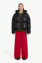 Piumino nero in pelle con cappuccio - YES SHOPPiuminiMM6 MAISON MARGIELASH0AM0098M36016900-IT 425242075569871