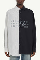 Camicia bicolore bianco e nero con stampa - YES SHOPCamicieMM6 MAISON MARGIELASH0DT0025MTN136961-IT 423752305742771
