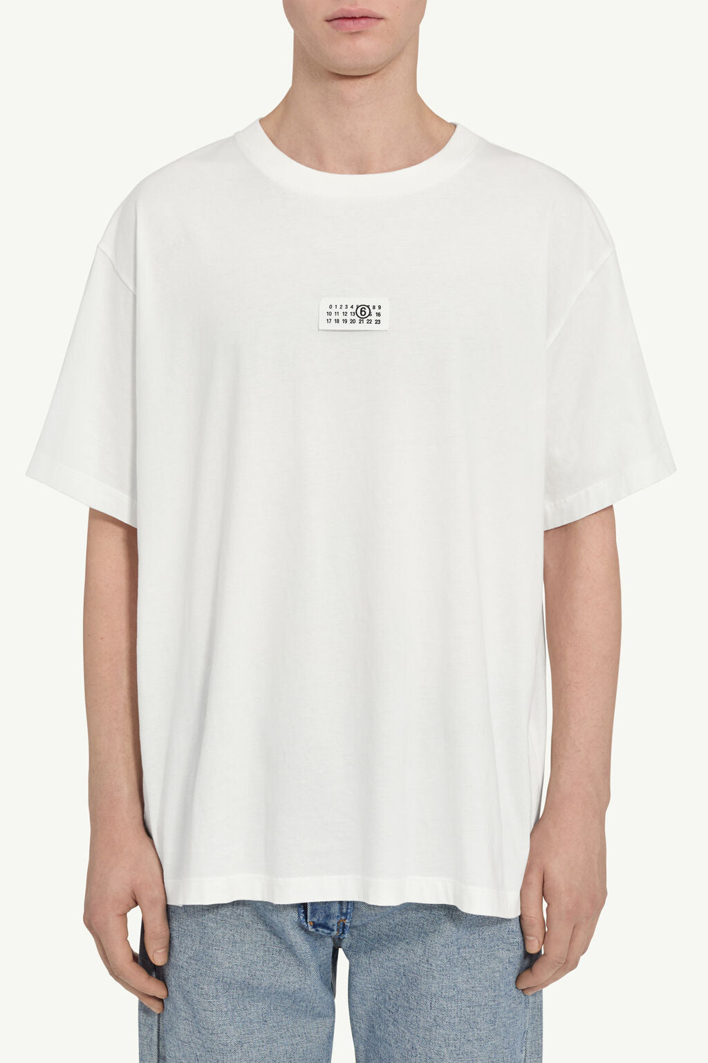 T-shirt Logo Numerico Bianco – MM6