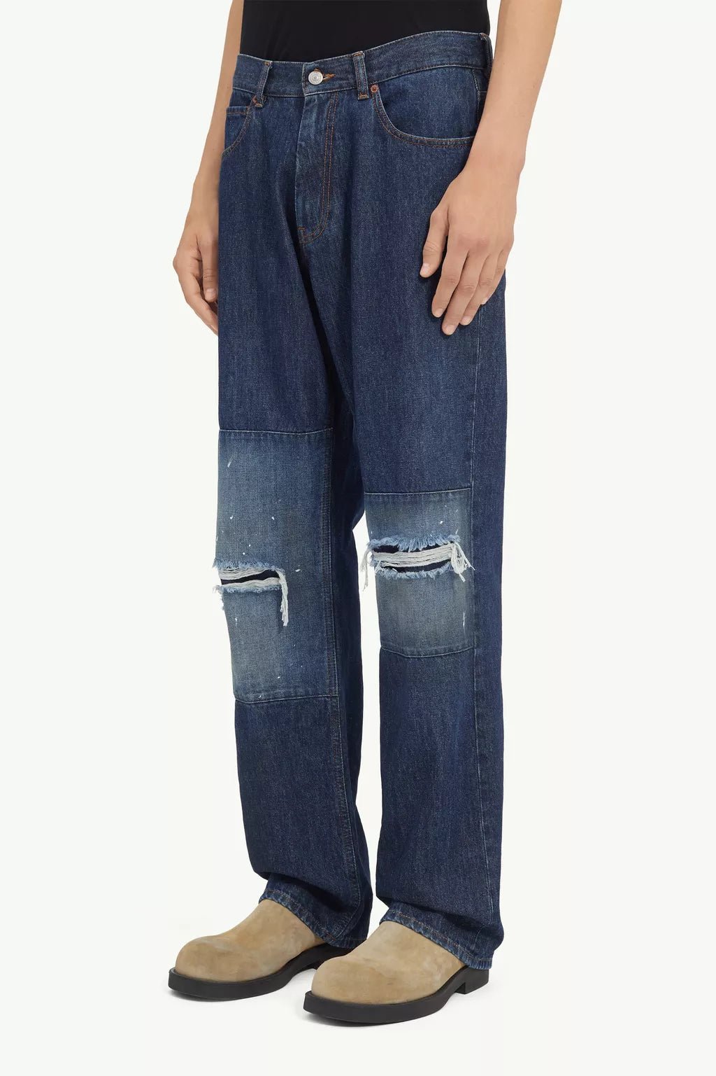 Jeans a gamba dritto indaco con patch - YES SHOPJeansMM6 MAISON MARGIELASH0JA0043M30055-W297352075569871