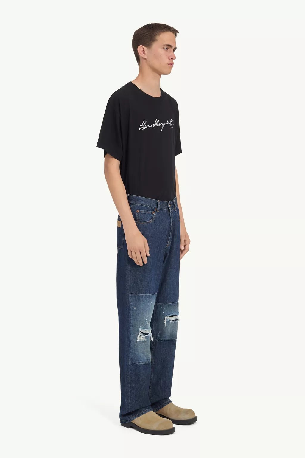 Jeans a gamba dritto indaco con patch - YES SHOPJeansMM6 MAISON MARGIELASH0JA0043M30055-W297352075569871