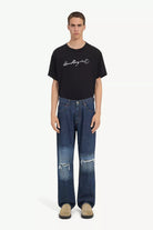 Jeans a gamba dritto indaco con patch - YES SHOPJeansMM6 MAISON MARGIELASH0JA0043M30055-W297352075569871