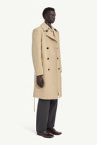 Trench doppiopetto beige con logo sul braccio - YES SHOPCappottiMM6 MAISON MARGIELASH2AH0018 M35858-IT 425537292282771