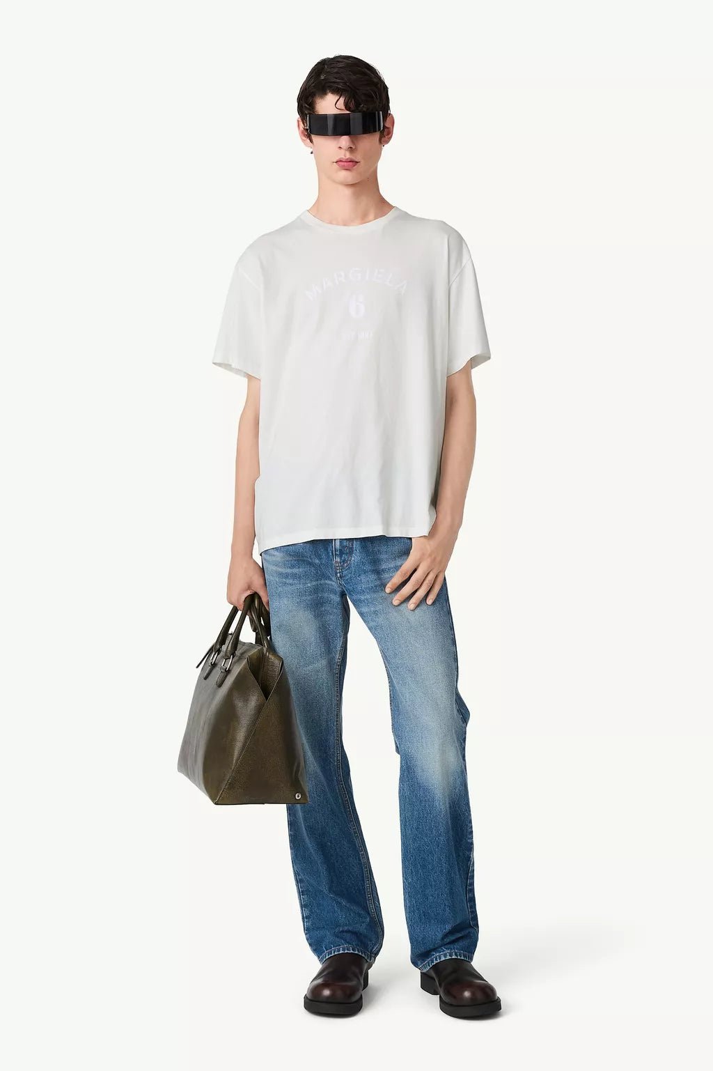 T-shirt bianca con stampa "MARGIELA 6" - YES SHOPT-shirtMM6 MAISON MARGIELASh2GC0048 M20048-XXS6962075569871