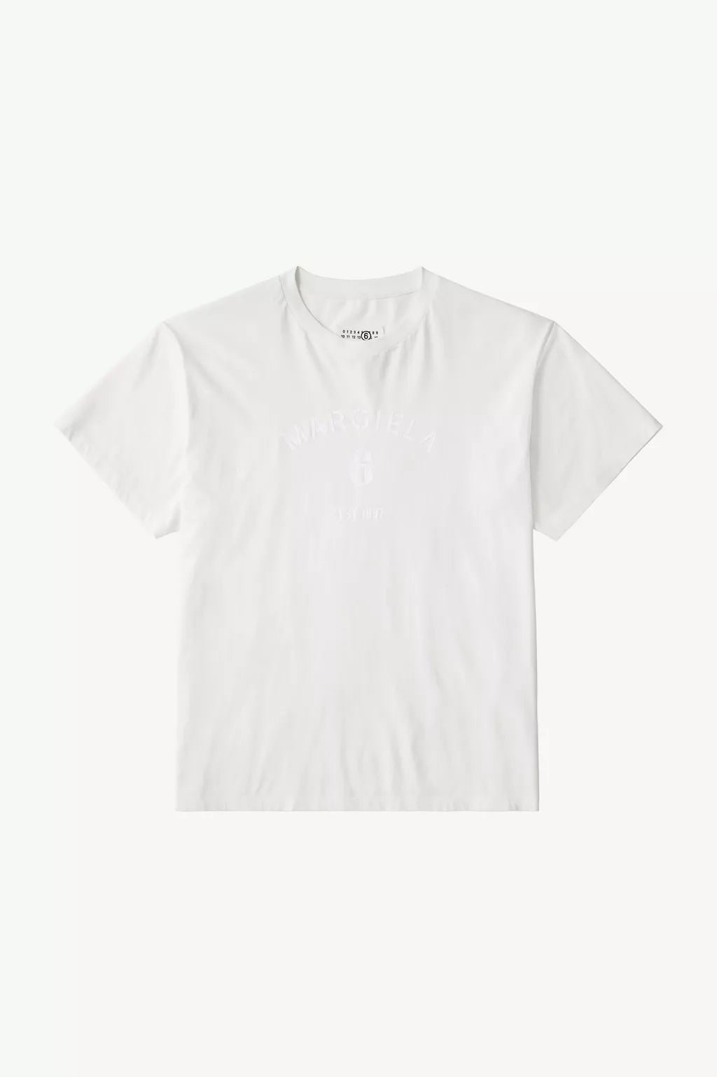 T-shirt bianca con stampa "MARGIELA 6" - YES SHOPT-shirtMM6 MAISON MARGIELASh2GC0048 M20048-XXS6962075569871