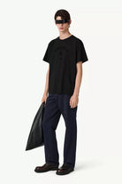 T-shirt nera con stampa "MARGIELA 6" - YES SHOPT-shirtMM6 MAISON MARGIELASh2GC0048 M20048-XXS7762075569871