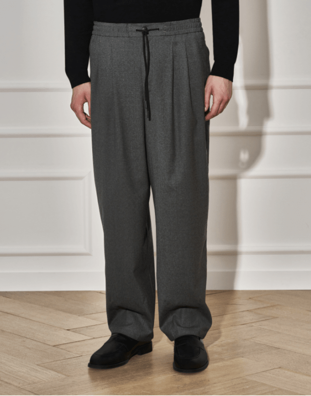 Pantalone Wide active in tecno wool grigio medio - YES SHOPPantaloniPT TORINOCOASWDZB0KLT PO80-IT 42