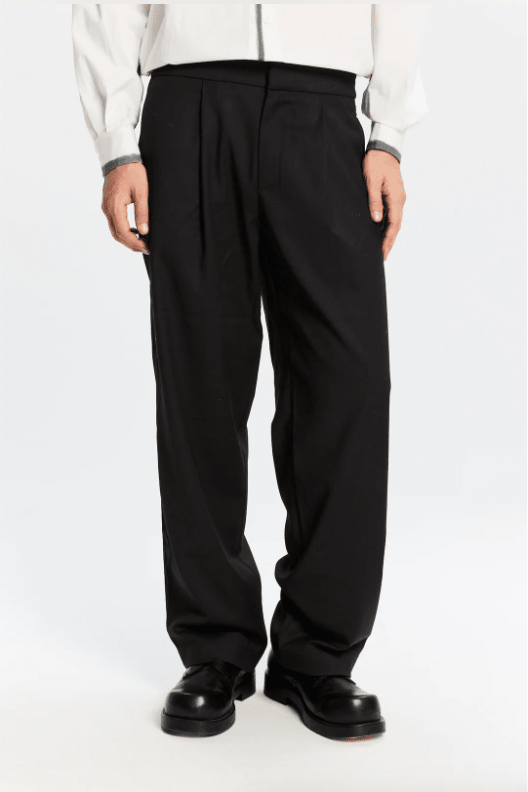 Pantalone loose fit nero con elastico in vita - YES SHOPPantaloniBONSAIPT005V1-XXS1489954952971