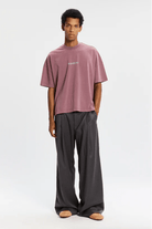 T-shirt bordeaux con logo stilizzato - YES SHOPT-shirtBONSAITS001002-XXS5979954952971