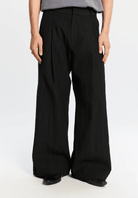 Pantalone nero loose fit effetto stropicciato - YES SHOPPantaloniBONSAIPT016V2-XXS