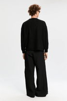 Pantalone nero loose fit effetto stropicciato - YES SHOPPantaloniBONSAIPT016V2-XXS
