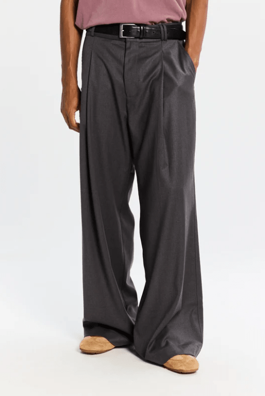 Pantalone loose fit grigio con elastico in vita - YES SHOPPantaloniBONSAIPT005V1-XXS