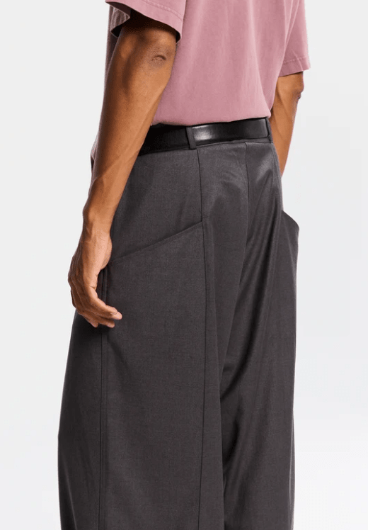 Pantalone loose fit grigio con elastico in vita - YES SHOPPantaloniBONSAIPT005V1-XXS