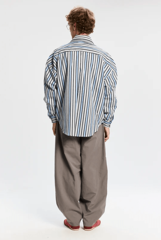 Camicia a doppio strato grigia e base a righe - YES SHOPCamicieBONSAISH003004-XXS