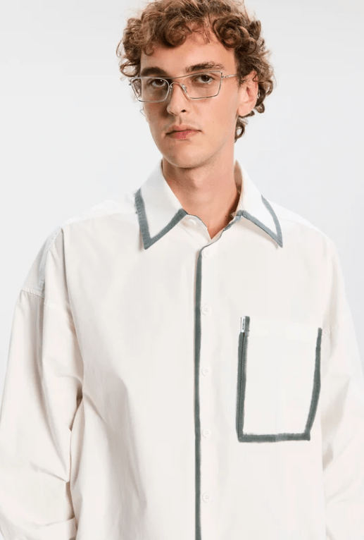 Camicia bianca con bordino a contrasto - YES SHOPCamicieBONSAISH003001-XXS