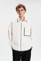 Camicia bianca con bordino a contrasto - YES SHOPCamicieBONSAISH003001-XXS