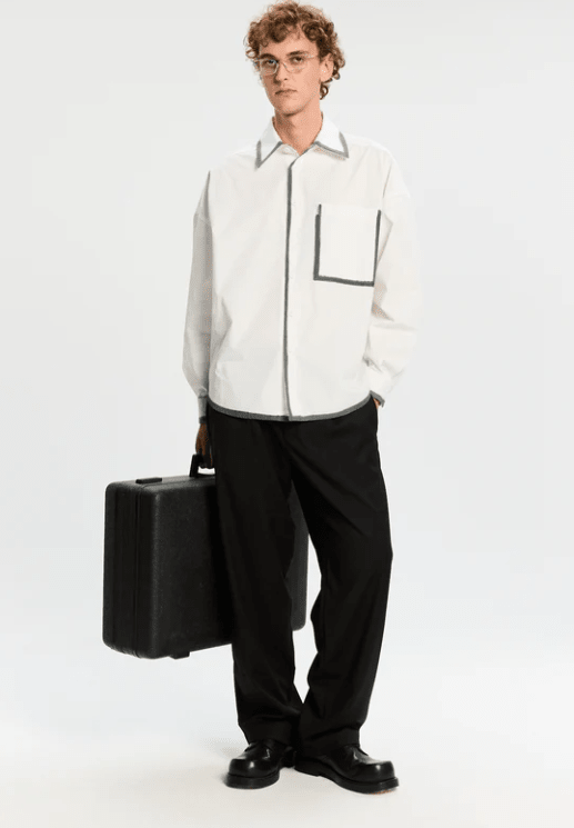 Camicia bianca con bordino a contrasto - YES SHOPCamicieBONSAISH003001-XXS