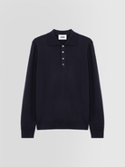 Maglia a polo in lana rasata blu notte - YES SHOPPoloALPHA STUDIOAU-7023B-IT 363995455091971