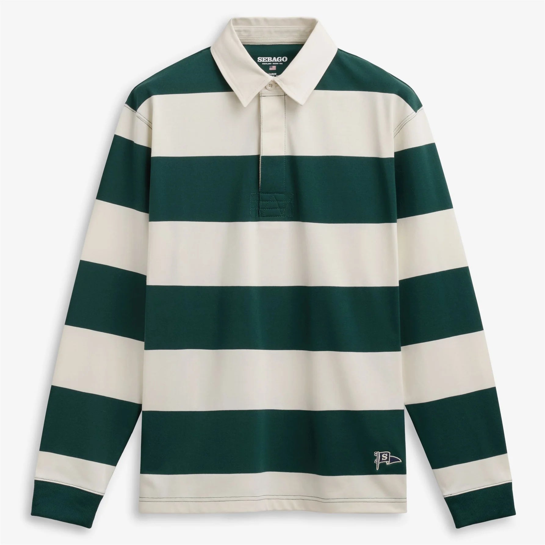 Polo manica lunga a righe panna/verde - YES SHOPPoloSEBAGO731262W-XXS6740987272771