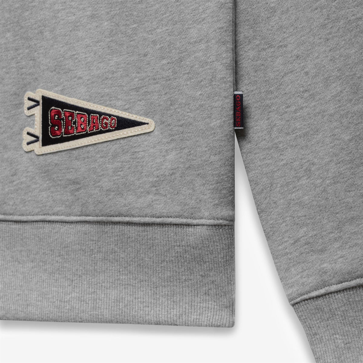Felpa girocollo grigio melange multipatch - YES SHOPFelpeSEBAGO731389W-37690173710971