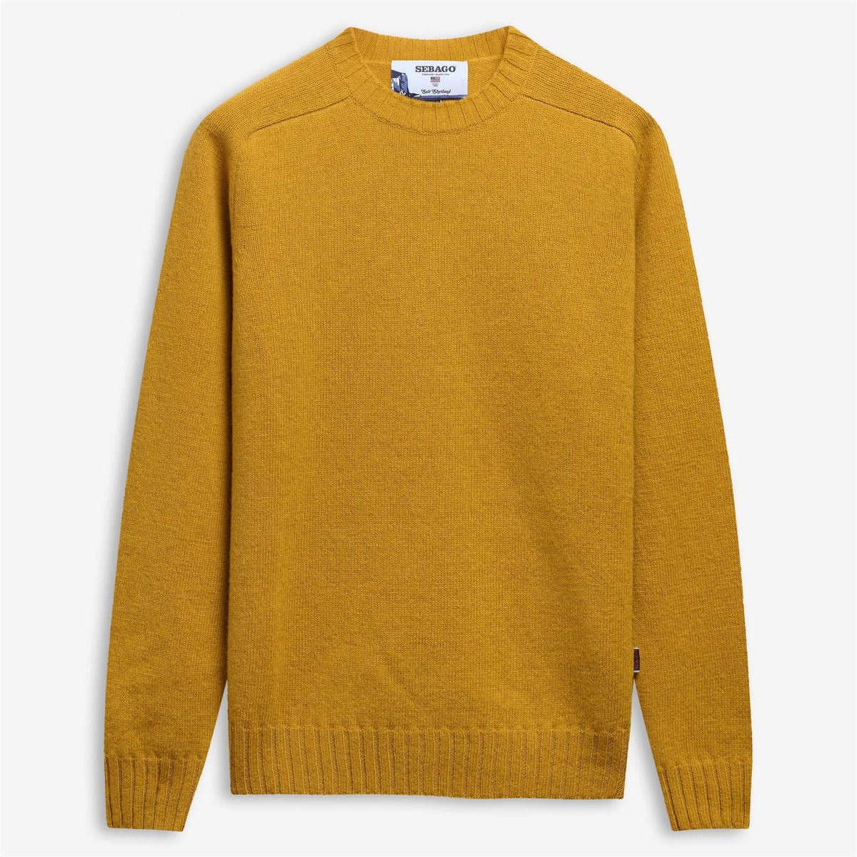 Maglione senape in lana shetland - YES SHOPMaglioniSEBAGO74113NW-39890173710971