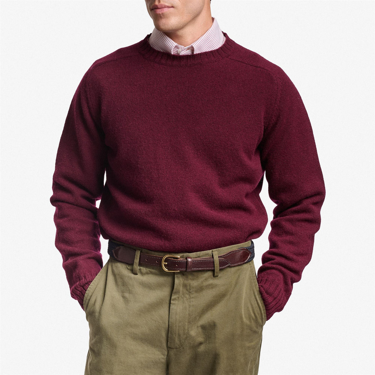 Maglione bordeaux in lana shetland - YES SHOPMaglioniSEBAGO74113NW-35201173710971