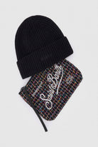 Set pochette nera in tweed e berretto nero - YES SHOPCappelliMC2 SAINT BARTHBOX0048/TWEED-Taglia unica