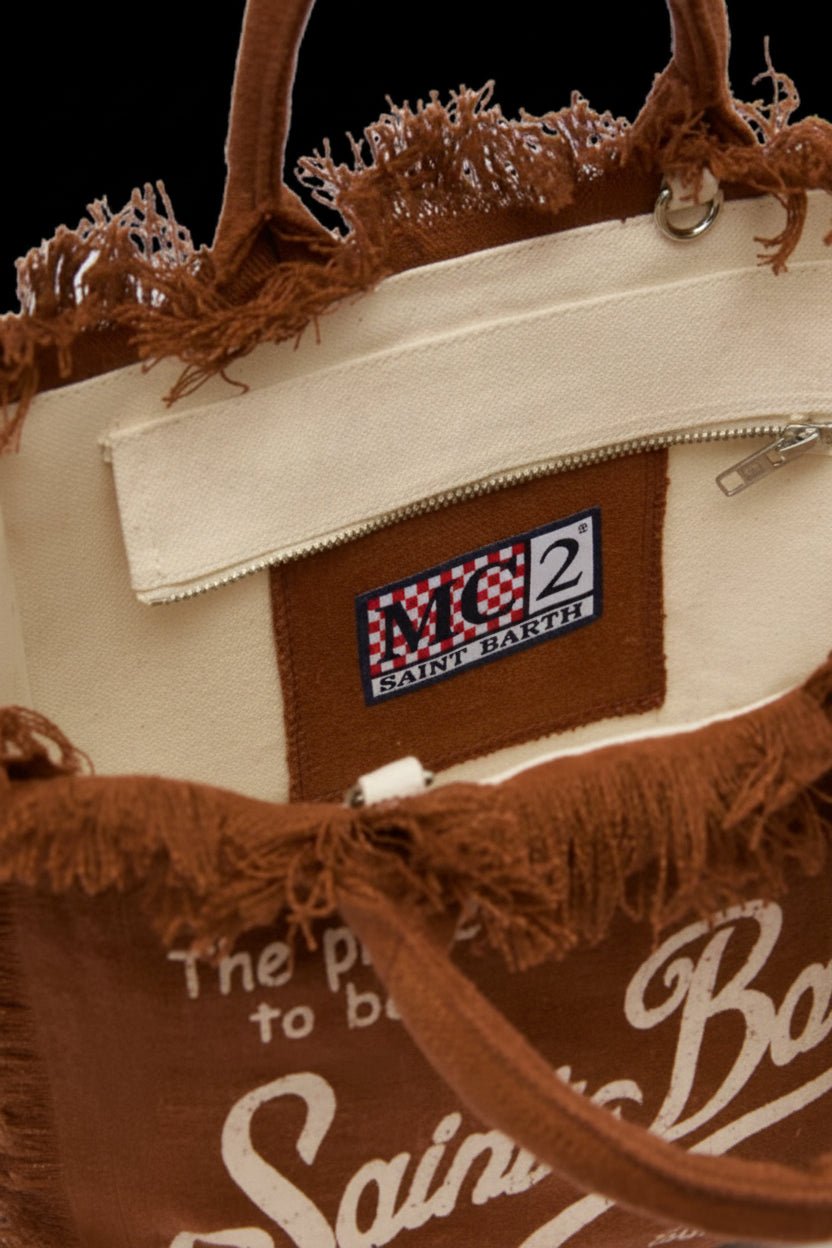 Borsa Colette in canvas marrone con logo - YES SHOPBorse a manoMC2 SAINT BARTHCOL0001/00098L-Taglia unica