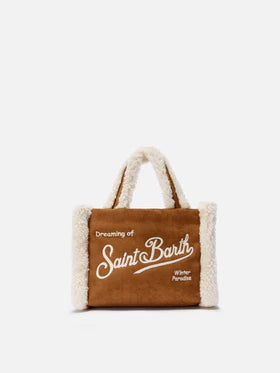 Borsa a Mano Vanity Mini Shearling Montone Cammello