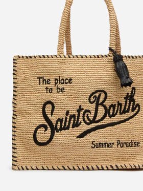 Borsa a spalla Vanity Rafia beige con bordo nero - YES SHOPBorse a spallaMC2 SAINT BARTHVANI013/09045L-Taglia unica7967040233771