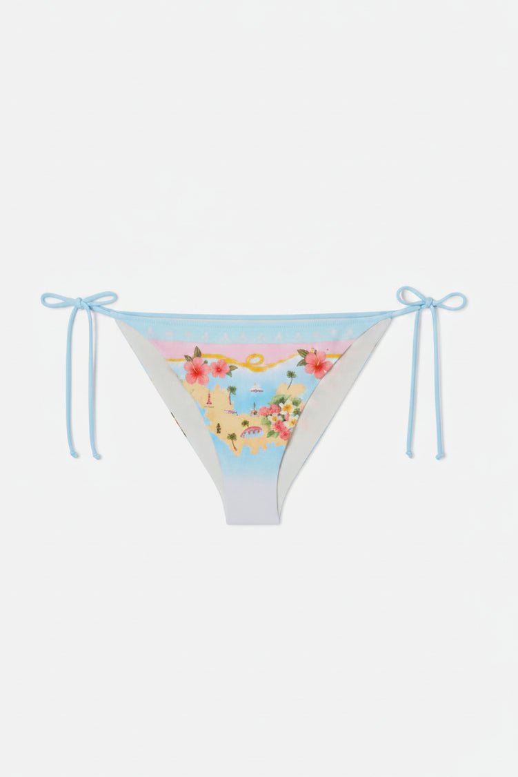 Slip Marielle brasile regolabile azzurro con stampa hawaiana - YES SHOPCostumi da bagnoMC2 SAINT BARTHMRL0001/09097L-XXS