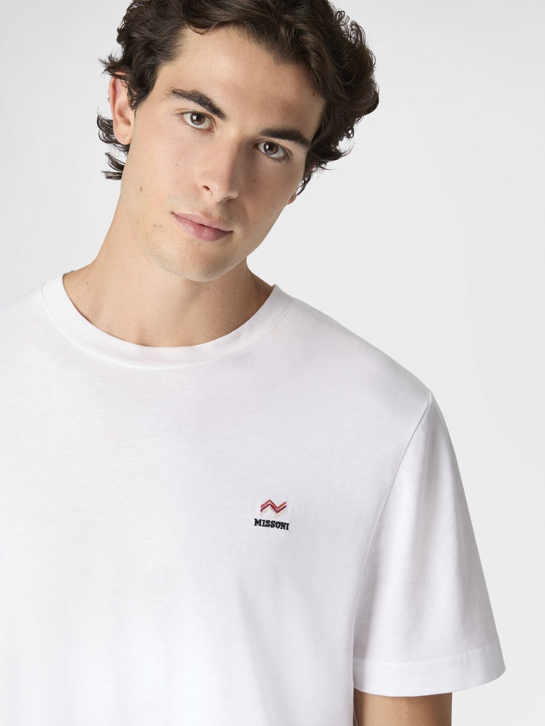 T-shirt bianca con ricamo e logo - YES SHOPT-shirtMISSONIUS23WL0K BJ00IE-XXS1501505742771
