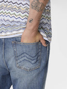Jeans cinque tasche con ricamo zig zag su tasca - YES SHOPJeansMISSONIUS26SI02BW00ZT-IT 428621505742771