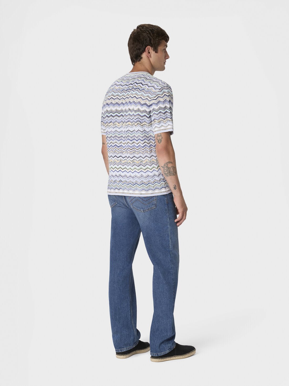 T-shirt in maglia di cotone chevron multicolor - YES SHOPT-shirtMISSONIUS26SL0J BK01HR-IT 425021505742771