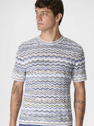 T-shirt in maglia di cotone chevron multicolor - YES SHOPT-shirtMISSONIUS26SL0J BK01HR-IT 425021505742771
