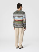 Pullover in cotone e viscosa chevron con motivo greca multicolor - YES SHOPMaglioniMISSONIUS26SN01 BK01G8-IT 426221505742771