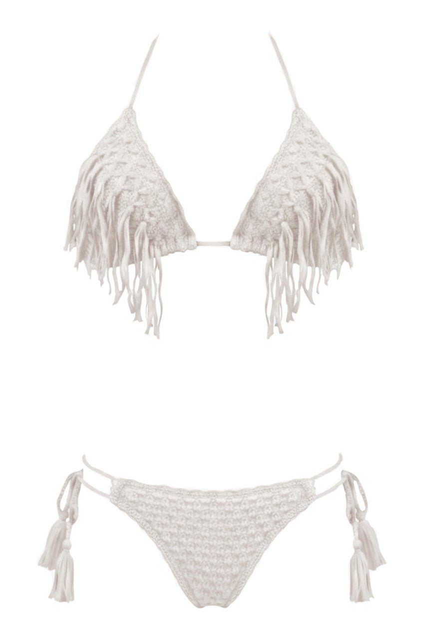 Bikini panna triangolo e slip uncinetto a rete - YES SHOPCostumi da bagnoMISS BIKINIV6115S-XXS4037999843771