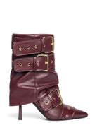 Stivale Vanda bordeaux con fibbie - YES SHOPStivaliGISEL MOIRE'VANDA-IT 364070700160971