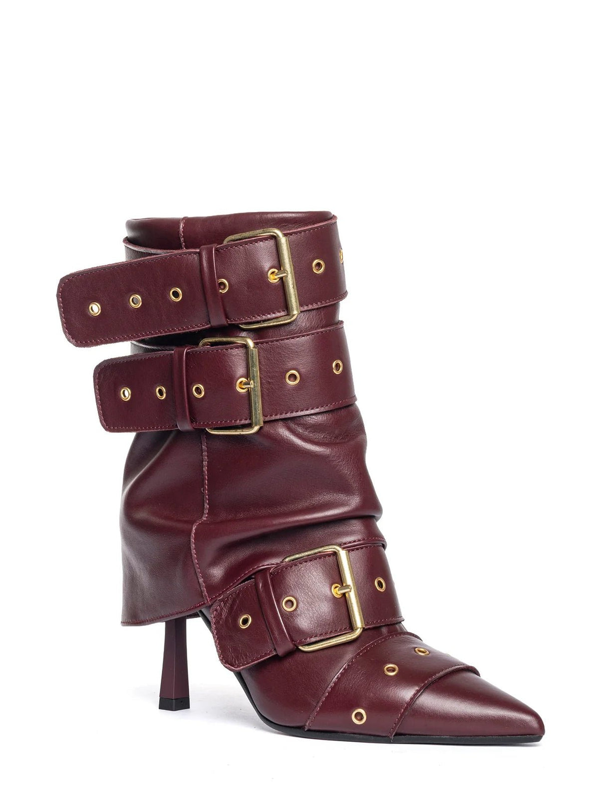 Stivale Vanda bordeaux con fibbie - YES SHOPStivaliGISEL MOIRE'VANDA-IT 364070700160971